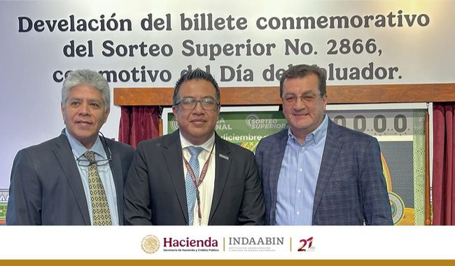 Lotería Nacional y el INDAABIN presentan billete conmemorativo del Día del Valuador